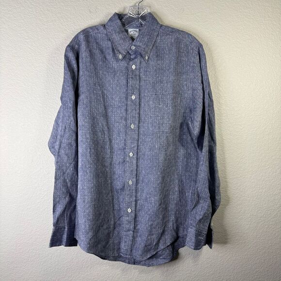 Brooks Brothers Est.1818 REGENT Long Sleeve Cotton Shirt, Men's Size L Supima Cotton white type Vintage Second Hand